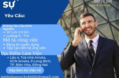 Cần Tuyển 4 Nhân Sự Tuyển Dụng