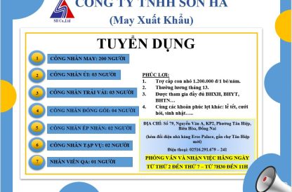 CÔNG TY TNHH SƠN HÀ (May Xuất Khẩu)